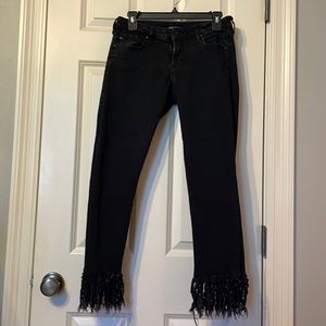 Dear John, size 27, black fringe jeans
